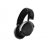 купить Наушники, Steelseries, Arctis 7 Black (2019 Edition), 61505, Игровая гарнитура, Микрофон выдвижной гибкий, Пульт управления, Динамики 50 мм, 30 мВт, 3.5 Mini Jack   адаптер 2*3.5 Mini Jack для аудио и микрофона, Чёрный в Алматы фото 1