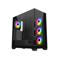 Купить Компьютерный корпус FSP M340, Без БП, 2xUSB3.0, Type-C, 4xFAN120 ARGB, 2xGlass, Black, ATX Алматы