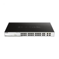 купить D-Link DGS-1210-28MP/FL1A Управляемый L2 PoE-коммутатор, 24x1000Base-T, 4xCombo 1000Base-T/SFP в Алматы фото 1