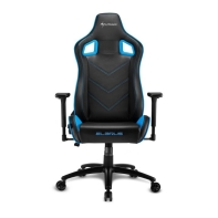 купить Игровое кресло Sharkoon Elbrus 2 Black/Blue <Синтетическая кожа, Газлифт 4, подлокотник 3D> в Алматы фото 1