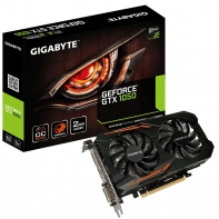купить Видеокарта Gigabyte GeForce GTX1050 OC 2Gb GDDR5 128bit DVI HDMI DP GV-N1050OC-2GD в Алматы фото 1