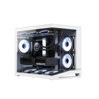 Купить Компьютерный корпус Huntkey S960 V2 StormX, 1xUSB2.0, 1xUSB3.0, HD-Audio, mATX/Mini ITX(BTF), White в Алматы