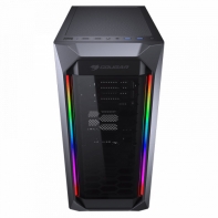 купить Корпус Cougar MX410-T CGR-5VM6B-T ATX/mATX/mITX  2xUSB3.0 2xUSB2.0 HD-Audio+Mic, 1xFAN 120мм RGB, Высота процессорного кулера до 165 мм, Длина VGA до 300мм (без переднего радиатора), 2*3.5*/3*2.5*, Толщина 0,6мм, 455x210x380мм, Без Б/П, Чёрный в Алматы фото 1