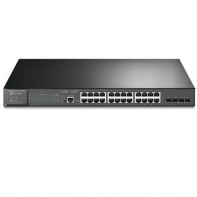 купить Коммутатор PoE  управляемый GbE 24-портовый Tp-Link TL-SG3428MP <JetStream™ 24 порта GbE 802.3af/at (max 30W на порт) 4 SFP Slots, консольный порт управления, бюджет мощности PoE 384W> в Алматы фото 1
