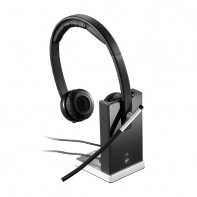 купить Гарнитура беспроводная Logitech H820e Mono (DECT, в комплекте зарядная подставка, адаптер переменного тока, USB-кабель) в Алматы фото 2