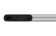 купить Портативное зарядное устройство, Xiaomi, Mi Power Bank 10000mAh 3 (2019 Type-C)(PLM12ZM) VXN4251CN,Fast charge (18W), Выход USB: 1*1.5A, Индикатор заряда батареи, Кабель Micro USB в комплекте, Серебристый в Алматы фото 3
