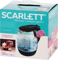 купить Электрический чайник Scarlett SC-EK27G51 (стекло) в Алматы фото 2