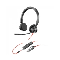 Купить Наушники Poly Blackwire 3325 Stereo MS USB-C +3.5mm Plug +USB-C/A Adapter (8X222AA) Алматы