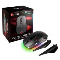 купить Мышь MSI Clutch GM70 GAMING Mouse USB2.0/RGB подстветка/Вес 129г./кабель 2м/Черный в Алматы фото 1
