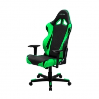 купить Игровое компьютерное кресло, DX Racer,  OH/RE0/NE, ПУ экокожа, Вид наполнителя: губчатая пена высокой плотности (54 кг/м?), Металлическая основа кресла, Механизм качания: топ-ган, Прорезиненные колеса в комплектации, Черный-зелёный в Алматы фото 1