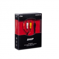 купить Переходник, SHIP, SH8092-1.5B, 3RCA на MINI JACK, 3.5 мм, Блистер, 1.5 м, Чёрный в Алматы фото 2
