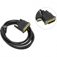 купить Кабель HDMI-DVI Cablexpert CC-HDMI-DVI-6, 19M/19M, 1.8м, single link, черный, позол.разъемы, экран в Алматы фото 1