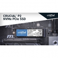 купить Твердотельный накопитель  500Gb SSD Crucial P2 3D NAND M.2 PCIe NVMe R2300Mb/s W940MB/s CT500P2SSD8 в Алматы фото 2