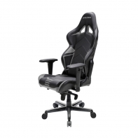 купить Игровое компьютерное кресло, DX Racer,  OH/RV131/NG, ПУ экокожа, Вид наполнителя: губчатая пена высокой плотности (54 кг/м?), Металлическая основа кресла, Механизм качания: топ-ган, Прорезиненные колеса в комплектации, Черный-серый в Алматы фото 2