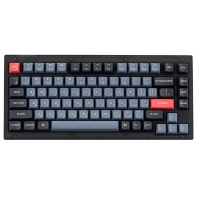 купить Клавиатура Keychron V1 84 Key QMK Gateron G PRO Brown Hot-Swap RGB Knob Frosted Black (V1C3_Keychron) в Алматы фото 1