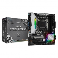 купить ASRock B450M STEEL LEGEND sAM4 B450 4xDDR4 M.2 HDMI-DP1.2 SPDIF Type C mATX в Алматы фото 1
