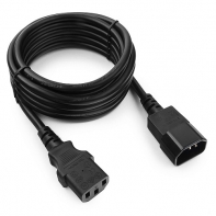 купить Кабель питания сист.блок-монитор Cablexpert PC-189-1-3M, 3м, C13-C14, 3x1кв.мм., черный, с заземлени в Алматы фото 1
