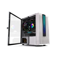 купить Компьютерный корпус PCCooler PLATINUM LM200W MESH RGB M-ATX/ITX USB3.0, 2xUSB2.0 White в Алматы фото 3