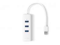 купить Сетевой адаптер USB GbE Tp-Link UE330 <1 порт 10/100/1000Mbps RJ45, 3 порта USB-A 3.0, коннектор USB 3.0> в Алматы фото 2