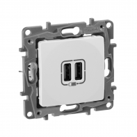 купить Legrand 672294 Розетка заряд 2хUSB БЕЛ ETIKA /  в Алматы фото 1