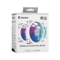 купить Комплект вентиляторов Gigabyte GP-ECFAN1203 ICE, WHITE в Алматы фото 3