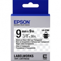 купить Лента Epson C53S653004 LK3TBN Прозрачная лента 9мм, Прозр./Черн., 9м в Алматы фото 1