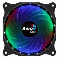 купить Кулер для компьютерного корпуса, AeroCool, Cosmo 12, FRGB, 120мм, 1000&plusmn;10%об.мин,  Molex, Габариты 120х120х25мм, Чёрный в Алматы фото 1