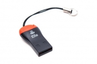 купить Картридер, Deluxe, DCR002BK, Поддержка карты MicroSD/MicroSDHC, USB 2.0, Чёрный в Алматы фото 1