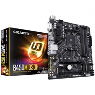 купить Материнская плата GIGABYTE B450M DS3H AM4 2xPCI-E DVI+HDMI GbLAN SATA RAID MicroATX 4DDR4 в Алматы фото 2
