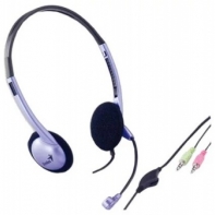 купить Гарнитура, Genius, HS-02B, Тип крепления: Дуговые, Подключение 3,5 MiniJack, Длина кабеля 1,8 м, Чёрный в Алматы фото 1