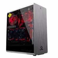 купить Корпус ПК без БП GameMax Raider X <ATX, 1x120mm, USB3.0x 2, USB2.0x 2, 3.5х3, 2,5х4, PCI 8, 464x230x515mm, SILVER> в Алматы фото 1