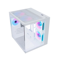 купить Корпус Wintek Aquarium H101-W TG, mATX, USB 1*3.0/1*2.0, 5*12cm ARGB PWM (контр.   пульт д/у), белый в Алматы фото 3