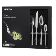 купить Набор столовых приборов Ardesto Black Mars Bordeaux 24 пр., нержавеющая сталь AR0724BS в Алматы фото 3