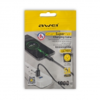 купить Интерфейсный кабель Awei Type-C CL-110T 5V 5A 1m Чёрный в Алматы фото 3