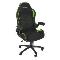купить Игровое кресло Sharkoon Elbrus 1 Black/Green <Ткань, Газлифт 4, Откидной подлокотник> в Алматы фото 1