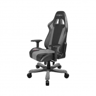 купить Игровое компьютерное кресло, DX Racer,  OH/KS06/NG, ПУ экокожа, Вид наполнителя: губчатая пена высокой плотности (54 кг/м?), Металлическая основа кресла, Механизм качания: топ-ган, Прорезиненные колеса в комплектации, Черный-серый в Алматы фото 1