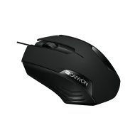 купить CANYON CM-02 wired optical Mouse with 3 buttons, DPI 1000, Black, cable length 1.25m, 120*70*35mm, 0.07kg в Алматы фото 2