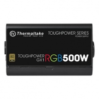 купить Блок питания, Thermaltake,  Toughpower (PGX1 RGB 500W S-TPD-0500NHFAGE-1), 500W, ATX, 80 Plus Gold, APFC, 20 4 pin, 4 4pin, 7*Sata, 4*Molex, 1*FDD, 4*PCI-E 6 2 pin, Вентилятор 12 см, Подсветка RGB, Кабель питания, Чёрный в Алматы фото 3