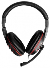 купить Наушники с микрофоном Oklick HS-L380G ABBADON черный/красный 1.8м мониторные в Алматы фото 3