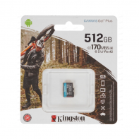 купить Карта памяти Kingston 512GB microSDXC Canvas Go Plus 170R A2 U3 V30 Card,без адаптера, SDCG3/512GBSP в Алматы фото 3