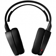 купить Наушники, Steelseries, Arctis 5 Black (2019 Edition), 61504, Игровая гарнитура, Микрофон выдвижной гибкий, Пульт управления, Динамики 50 мм, 30 мВт, 3.5 Mini Jack   адаптер 2*3.5 Mini Jack для аудио и микрофона, Чёрный в Алматы фото 1