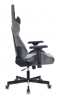 купить Кресло игровое Zombie VIKING 7 KNIGHT Fabric серый Loft ромб текстиль/эко.кожа с подг. крест. металл в Алматы фото 2