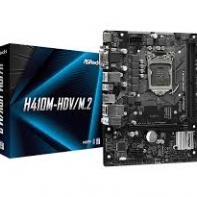 купить Материнская плата ASRock H410M-HDV/M.2 LGA1200 2xDDR4 4xSATA D-Sub HDMI DVI mATX в Алматы фото 1