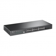 купить Коммутатор Smart GbE 24-портовый стекируемый TP-Link T1700G-28TQ 4 слота 10GE SFP  <JetStream&trade; 24 порта 10/100/1000 Mbps, 4 слота 10GE SFP > в Алматы фото 1