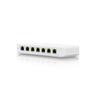 Купить Ubiquiti USW-Ultra-210W-EU compact, Layer 2, 8-port GbE PoE switch with versatile mounting options, 7x GbE PoE+ output ports, GbE port with optional PoE++ input, 202W PoE availability with the included AC power adapter Алматы