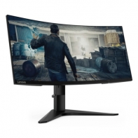 купить Монитор Lenovo G34w-10 34** 21:9 3440x1440(UWQHD) VA 144Hz, Curved, nonGLARE, 350cd/m2, H178&deg;/V178&deg;, 3000:1, 16.7M, 4ms, 2xDVI, HDMI, DP, Height adj, Tilt, Audio out, 3Y, Black в Алматы фото 2