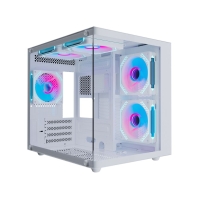 Купить Корпус Wintek Aquarium H101-W TG, mATX, USB 1*3.0/1*2.0, 5*12cm ARGB PWM (контр.   пульт д/у), белый Алматы