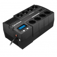 Купить Line-Interactive ИБП, CyberPower BR1200ELCD, выходная мощность 1200VA/720W, LCD, AVR, RJ11/RJ45, USB, 8 выходных разъемов типа Schuko CEE 7/4, порт USB для зарядки, PowerPanel® Personal Edition                                                          Алматы