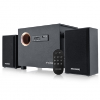 Купить Акустическая система, Microlab, M-105R, 10Вт (2,5Вт*2 5Вт), Выход 2RCA, Вход 3.5 MiniJack, FM, USB, SD-карта, Чёрный Алматы