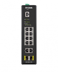 купить D-Link DIS-200G-12PS Упр-мый комм-ор 2 уровня  10 портов 10/100/1000 из них 8PoE + 2 порта SFP в Алматы фото 1